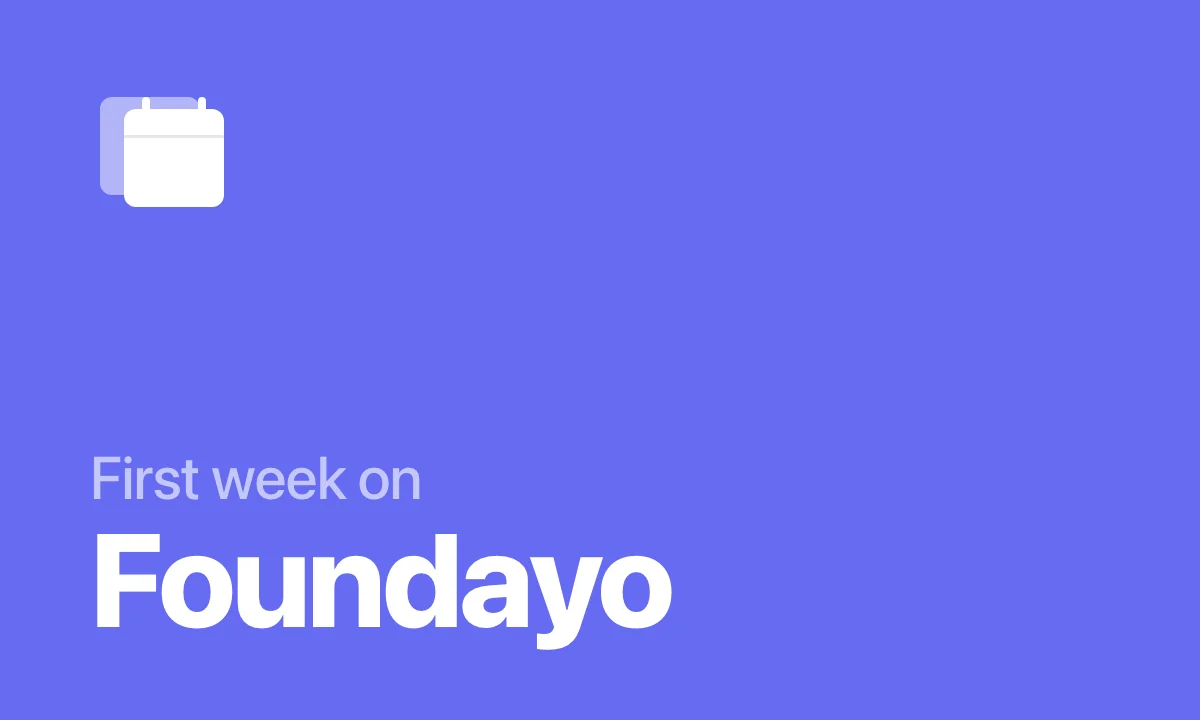 First week on Foundayo