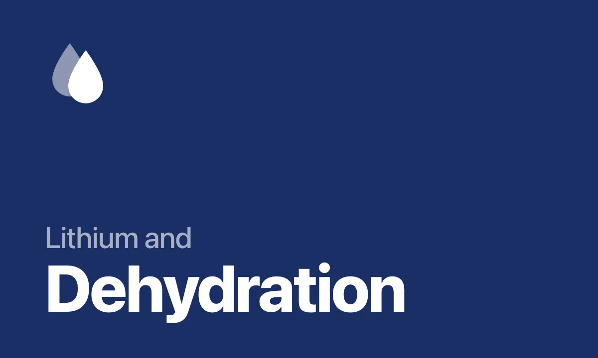 Lithium and dehydration risk