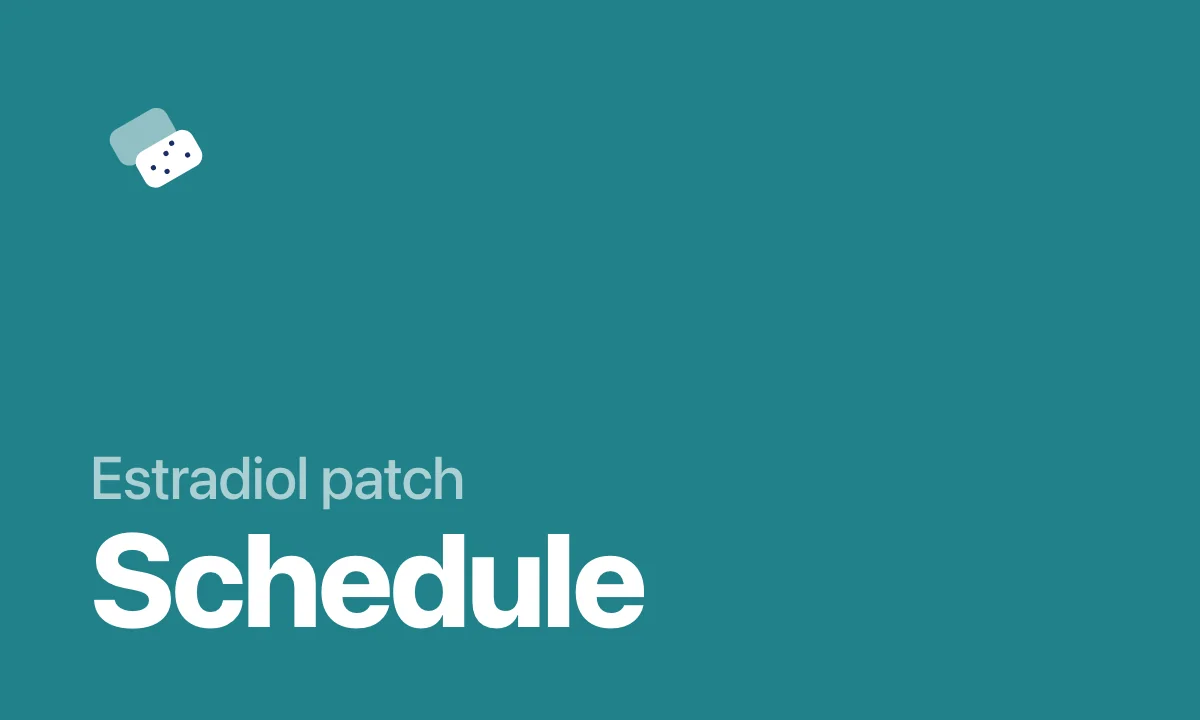 Estradiol patch change schedule