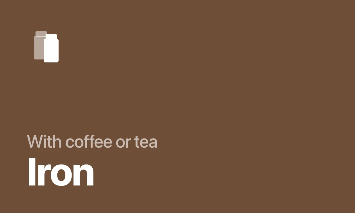 Iron and coffee timing