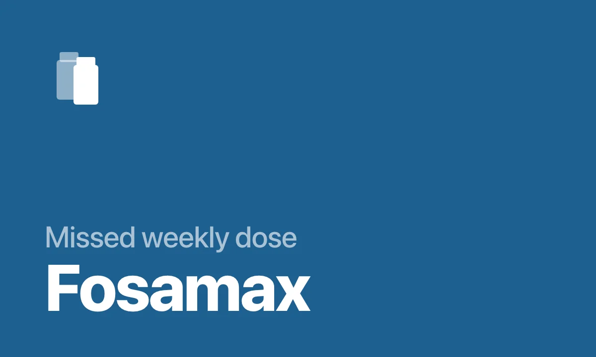 What to do after a missed Fosamax dose