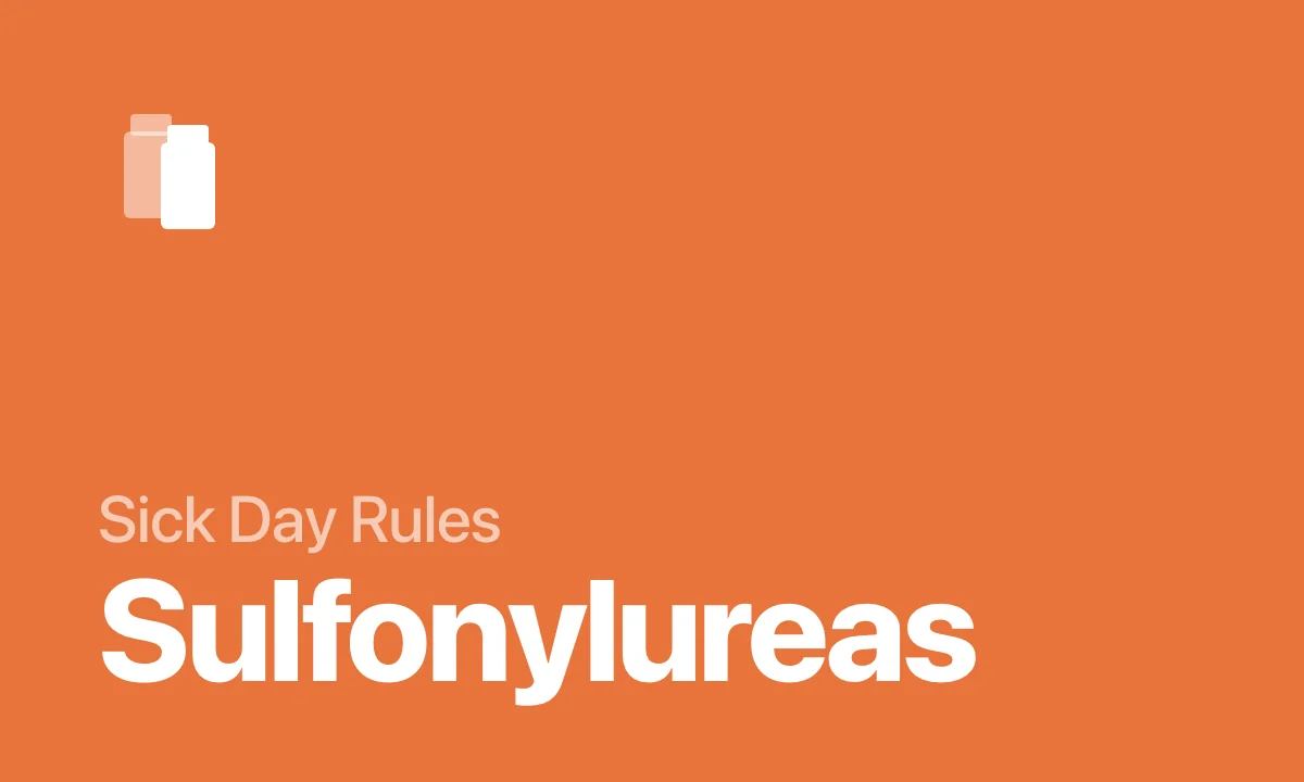 Sick Day Rules Sulfonylureas