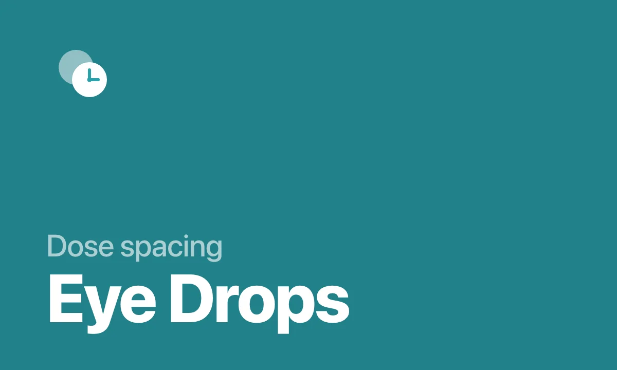 Dose spacing Eye Drops