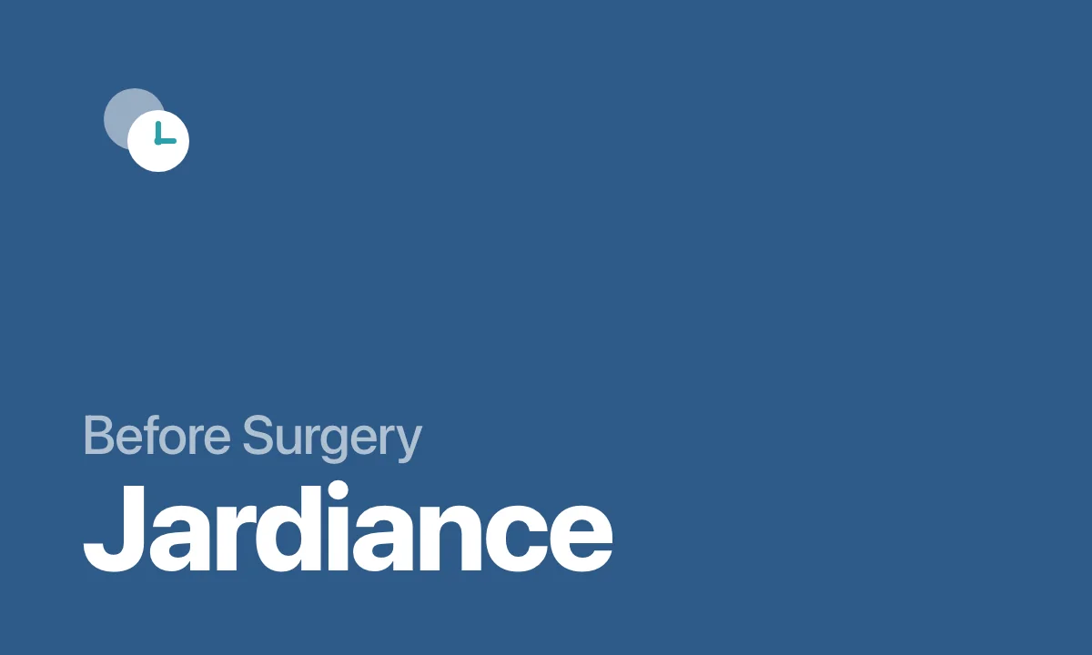 Before Surgery Jardiance