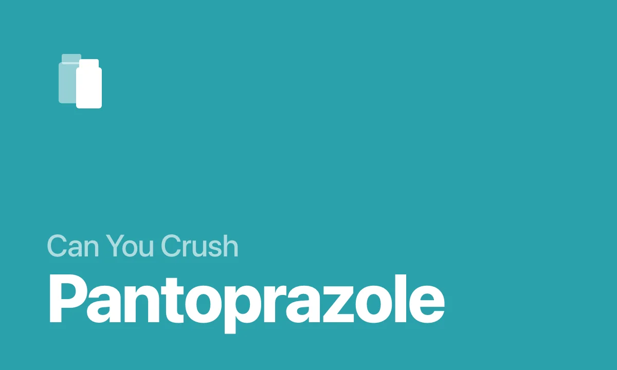 Can You Crush Pantoprazole
