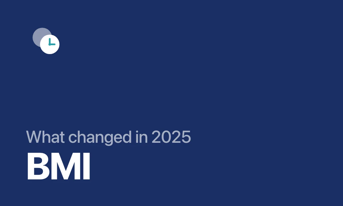 What changed in 2025 BMI