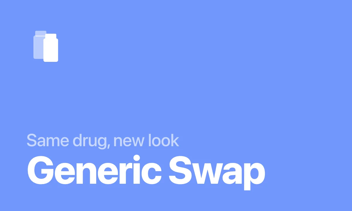 Same drug, new look. Generic Swap