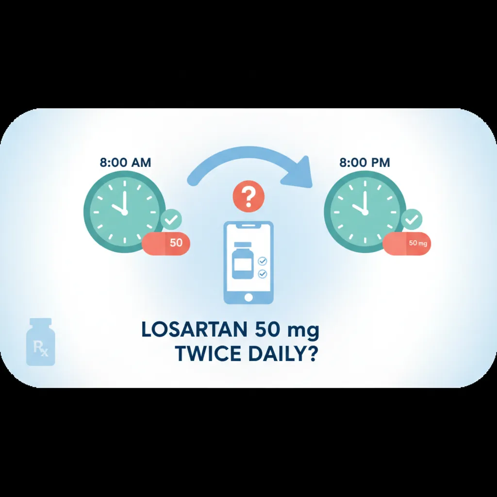 Taking losartan 50 mg twice a day