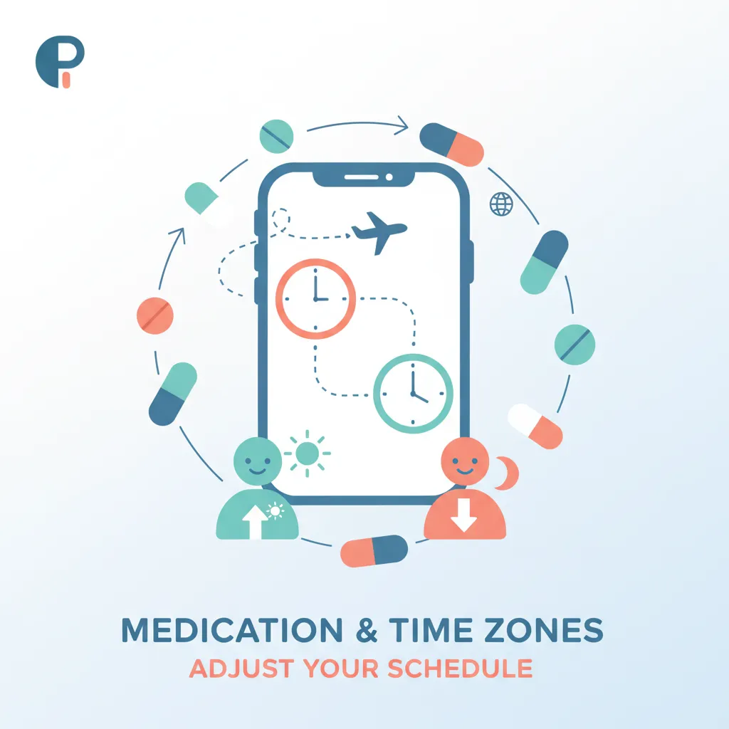 Adjusting a medication schedule across time zones