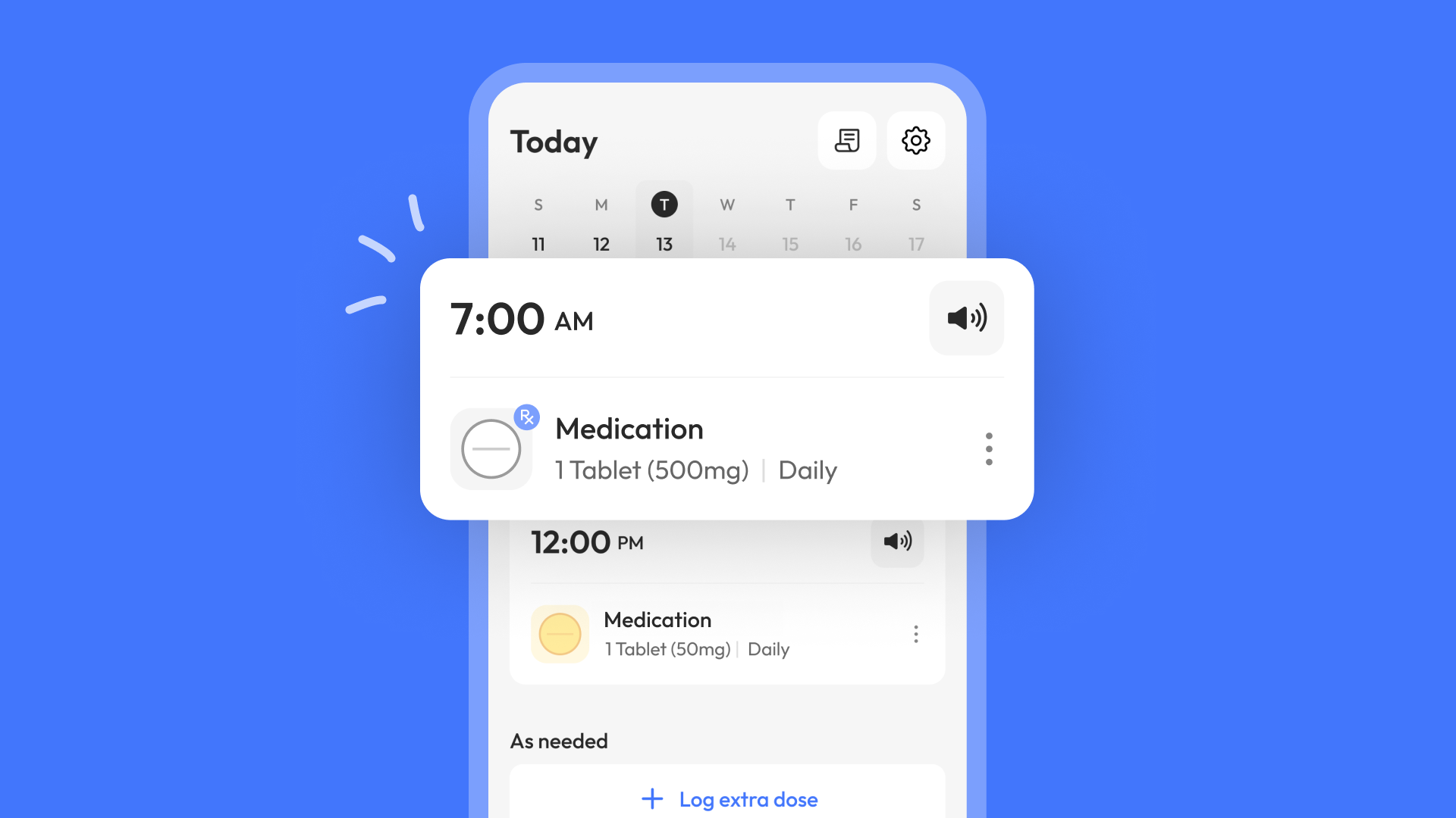 Pillo app handling a complex medication schedule