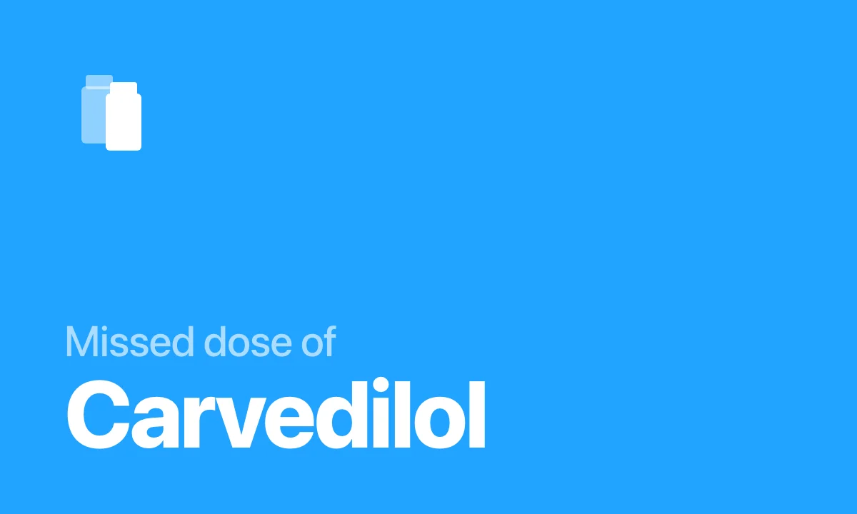 Missed dose of Carvedilol