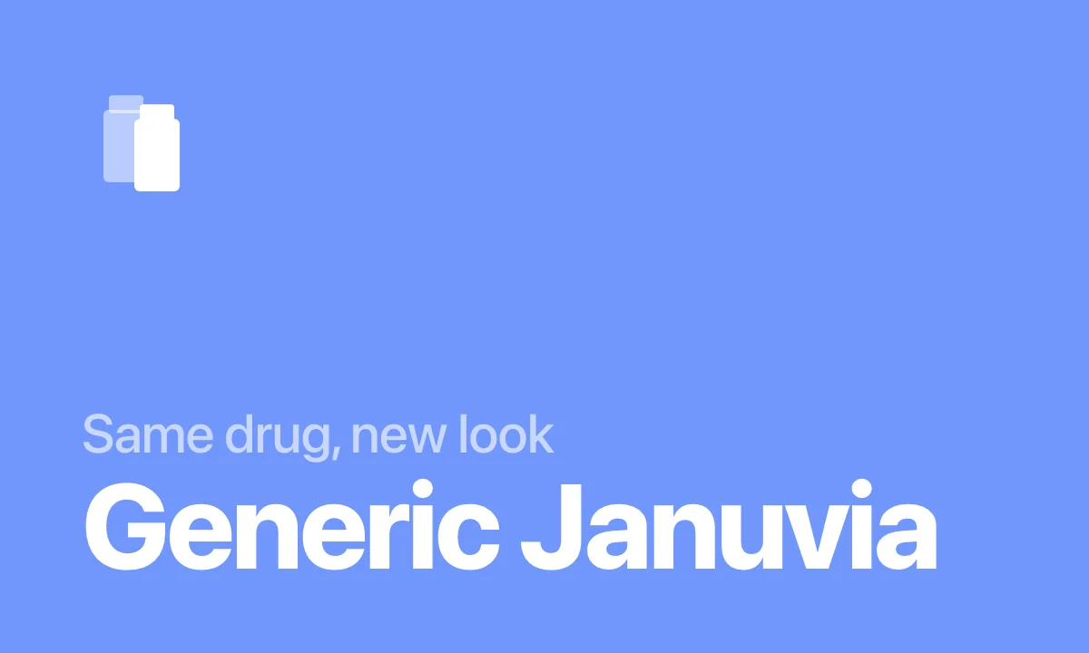 Same drug, new look Generic Januvia