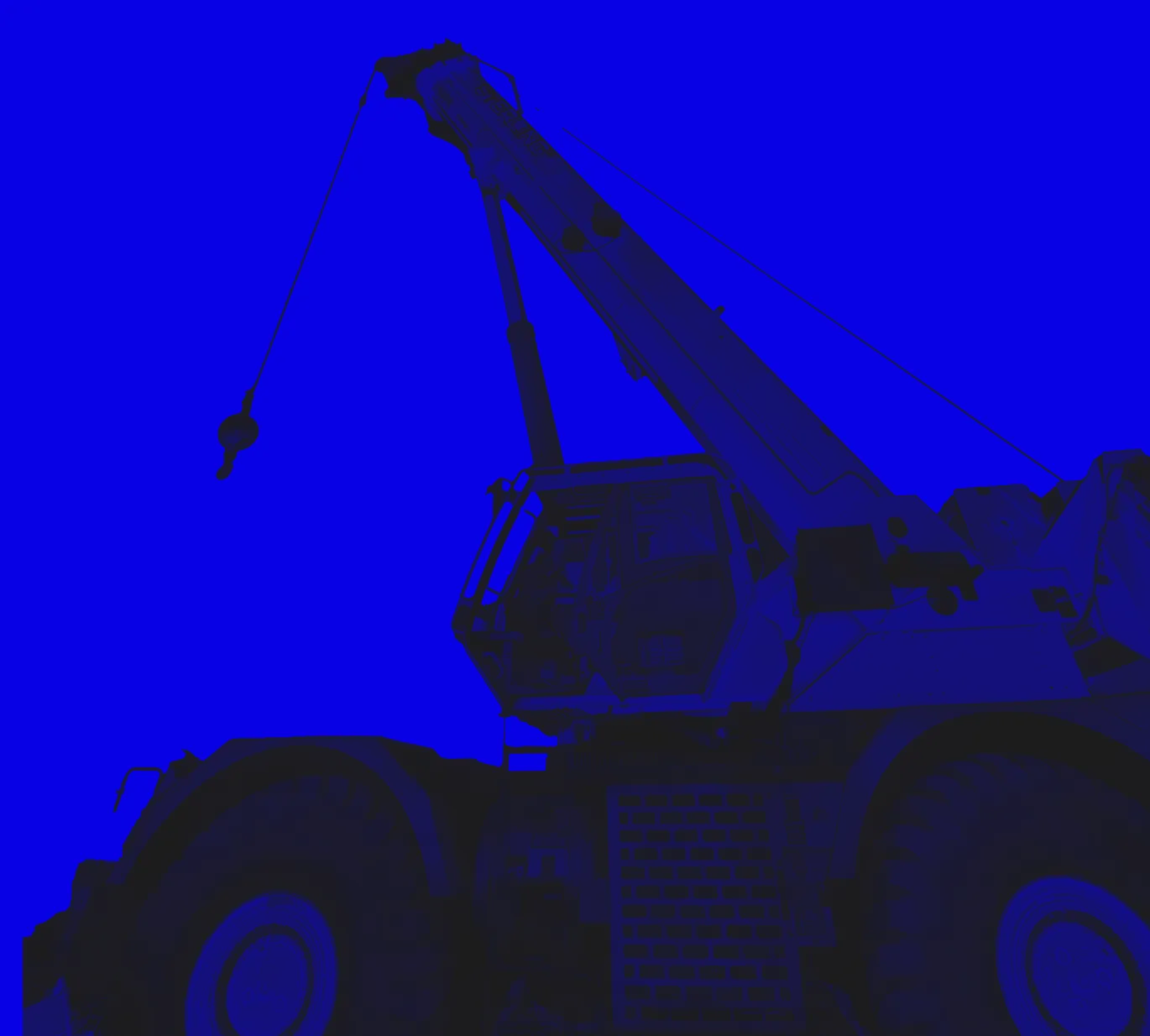 there is a large crane that is sitting on top of a truck