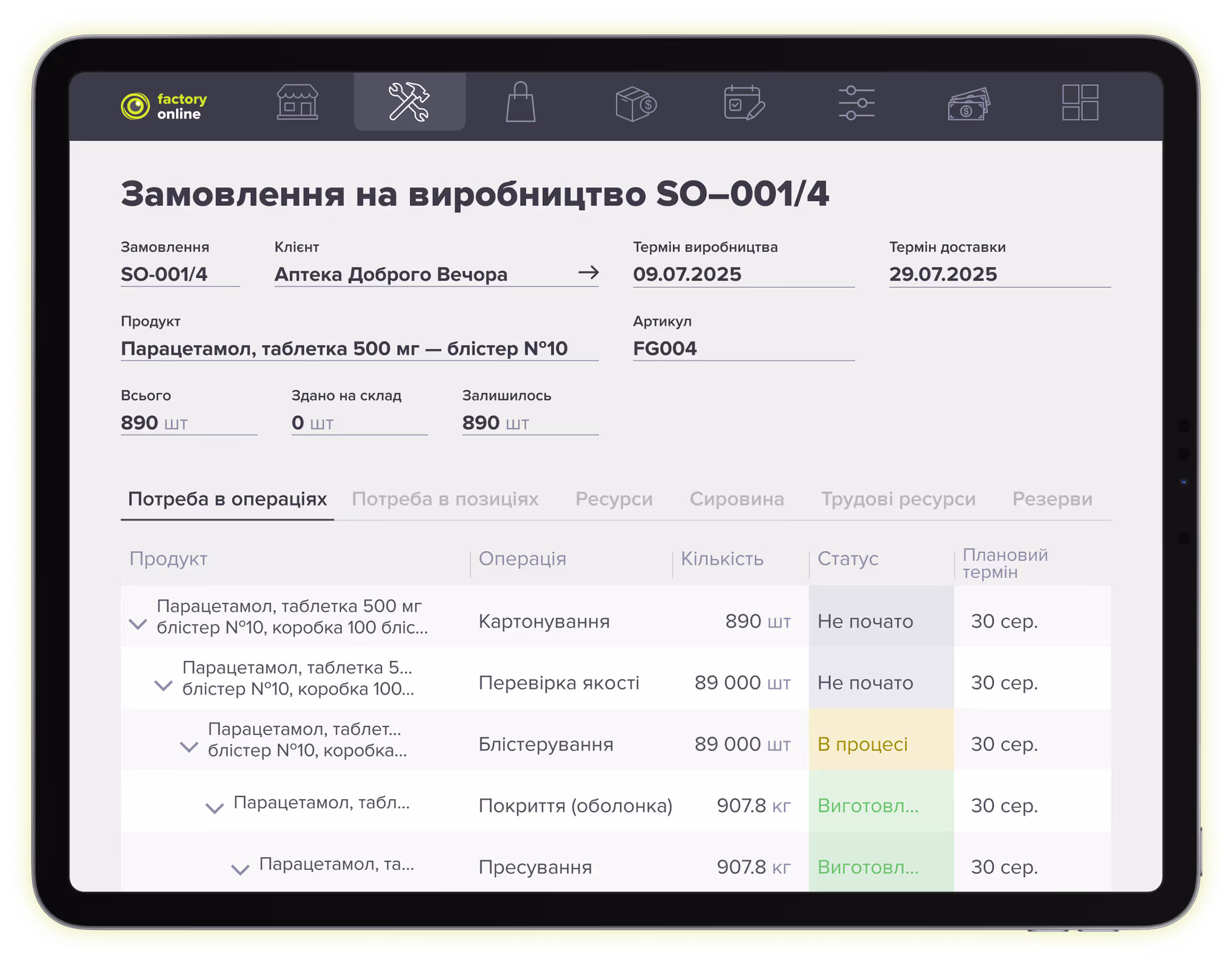 Замовлення на виробництво