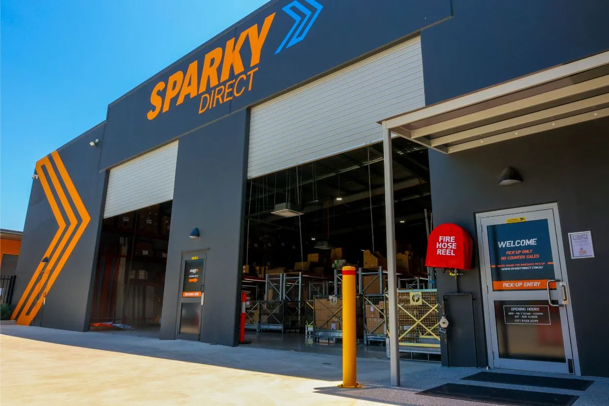 Image of the sparky direct distribution centre.