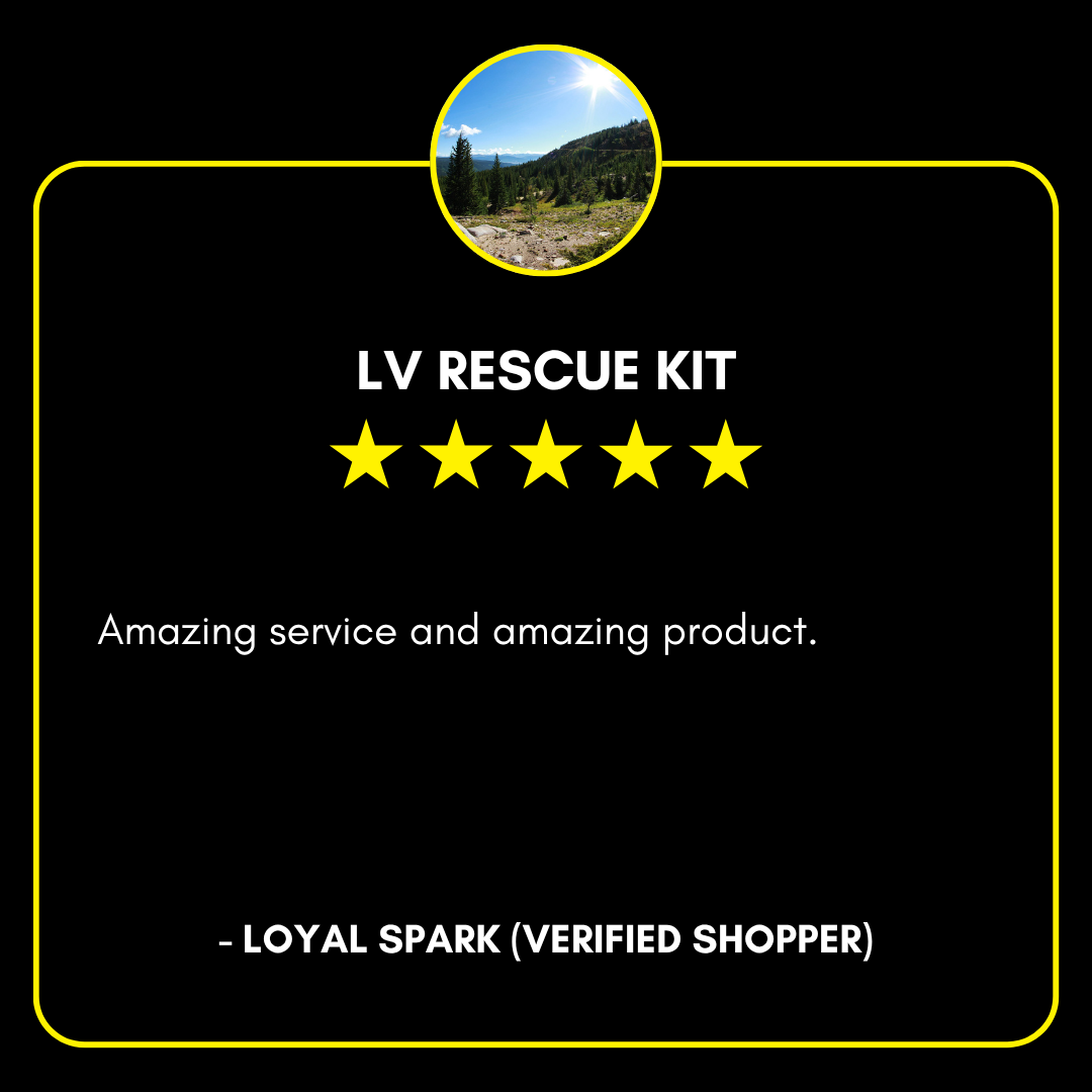 review describing lv rescue kit as great product and on-time delivery
