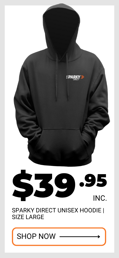 Click to shop the Sparky Direct Large Black Hoodie.