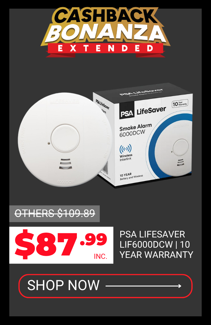 Click to shop the PSA LIF6000DCW smoke alarm.