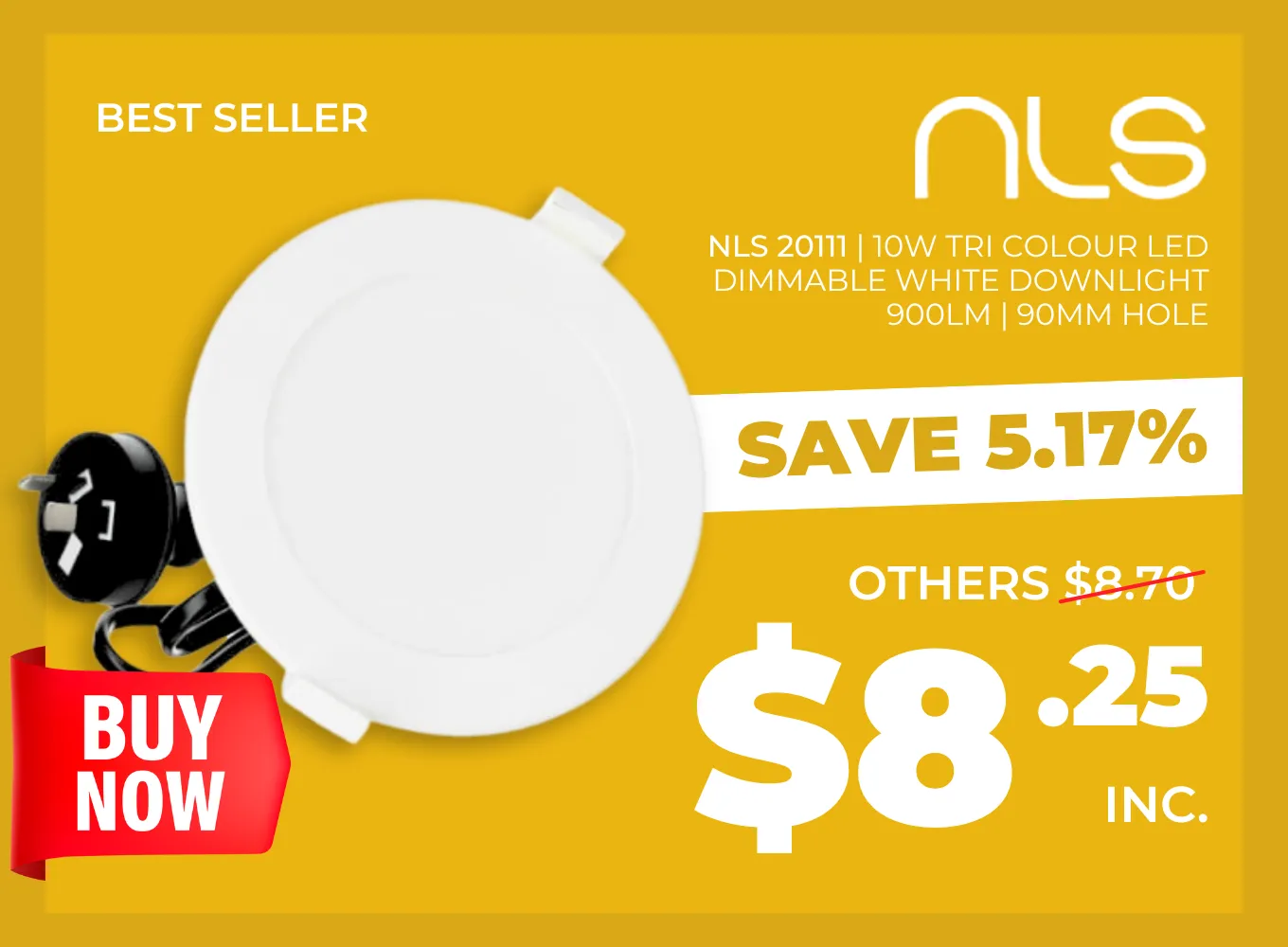 lick here for the NLS 20111 10W Tri Colour LED Dimmable Downlight.