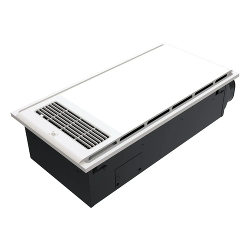 Click here for a rectangular Domus heater with a white finish and side air vent for ceiling installation.