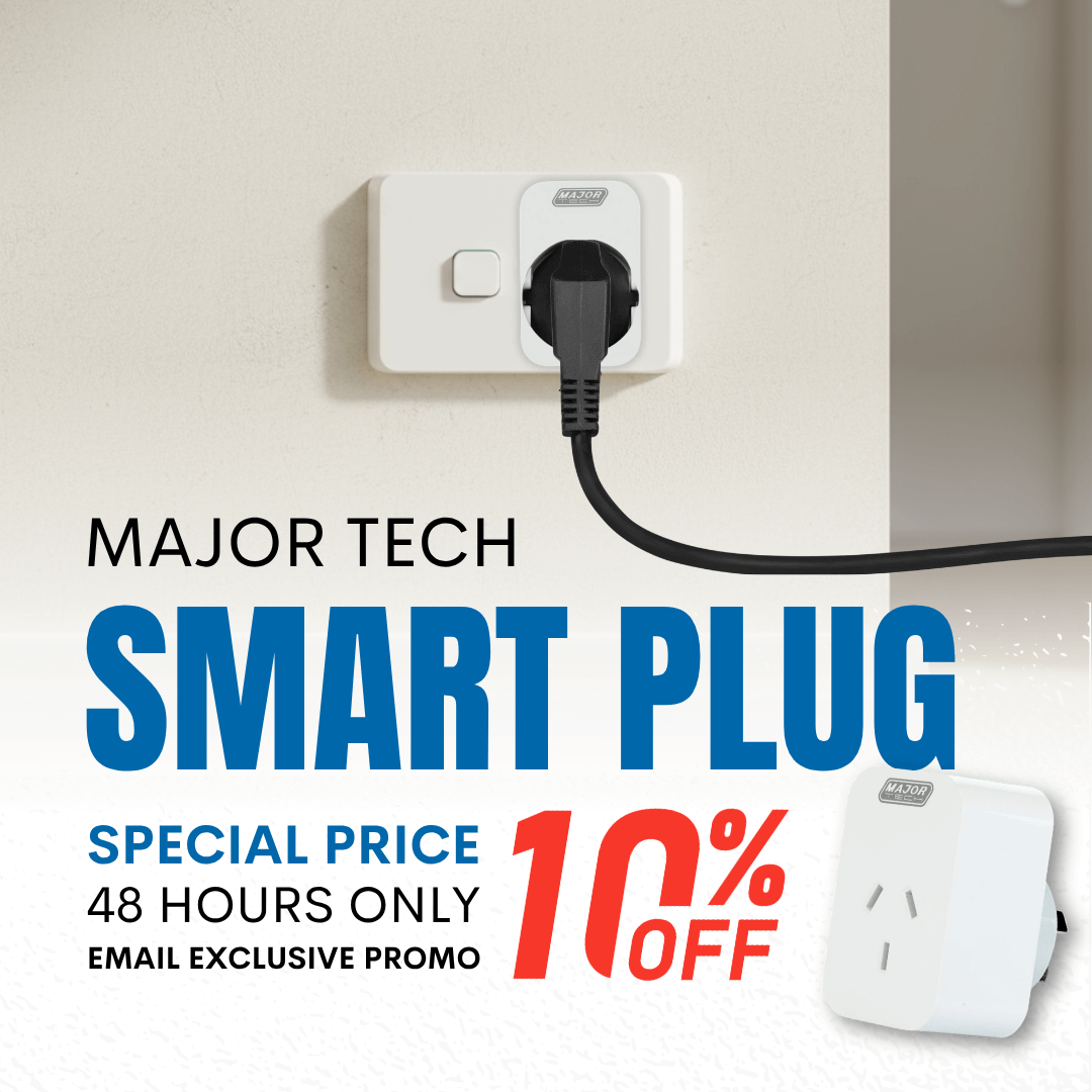 Major Tech smart plug 10% off promotion banner