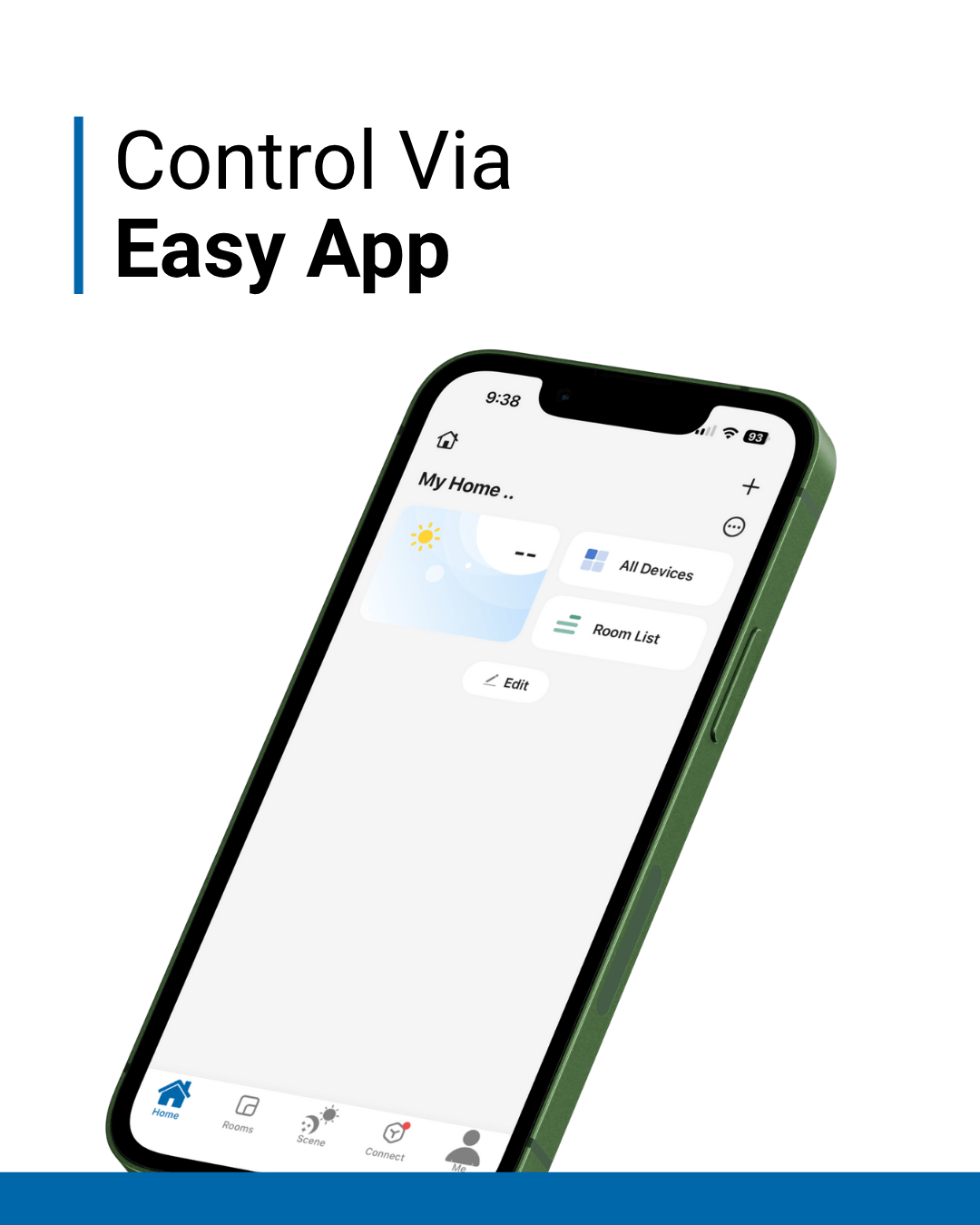 Smart home app controlling Major Tech smart plug