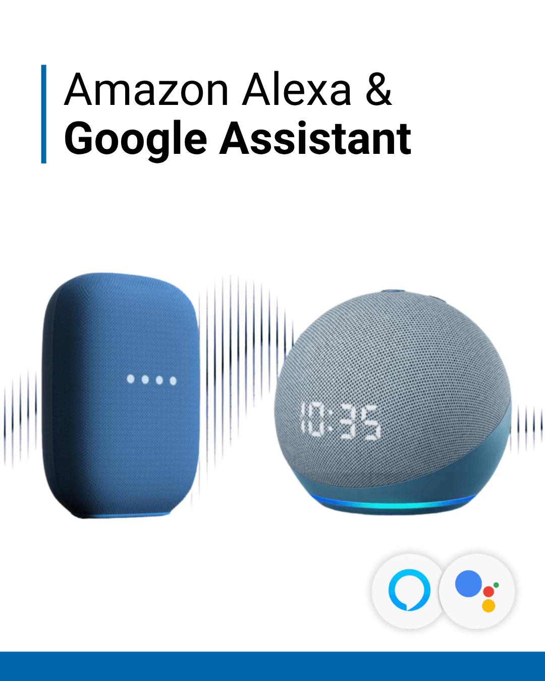 Amazon Alexa and Google Assistant devices compatible with Major Tech smart plug