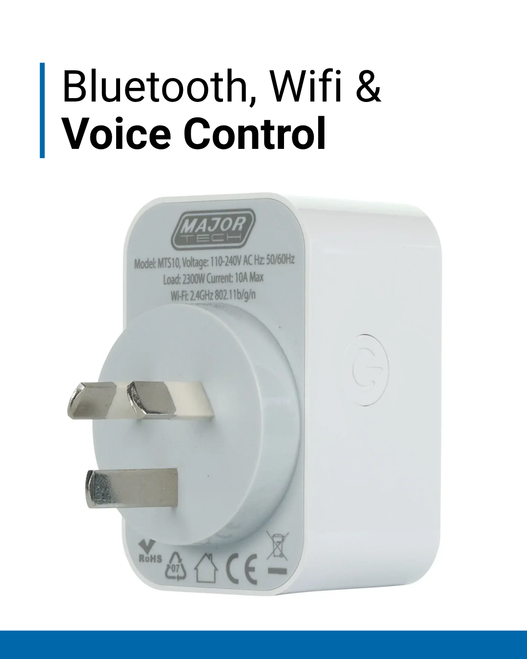 Major Tech smart plug with Bluetooth WiFi and voice control