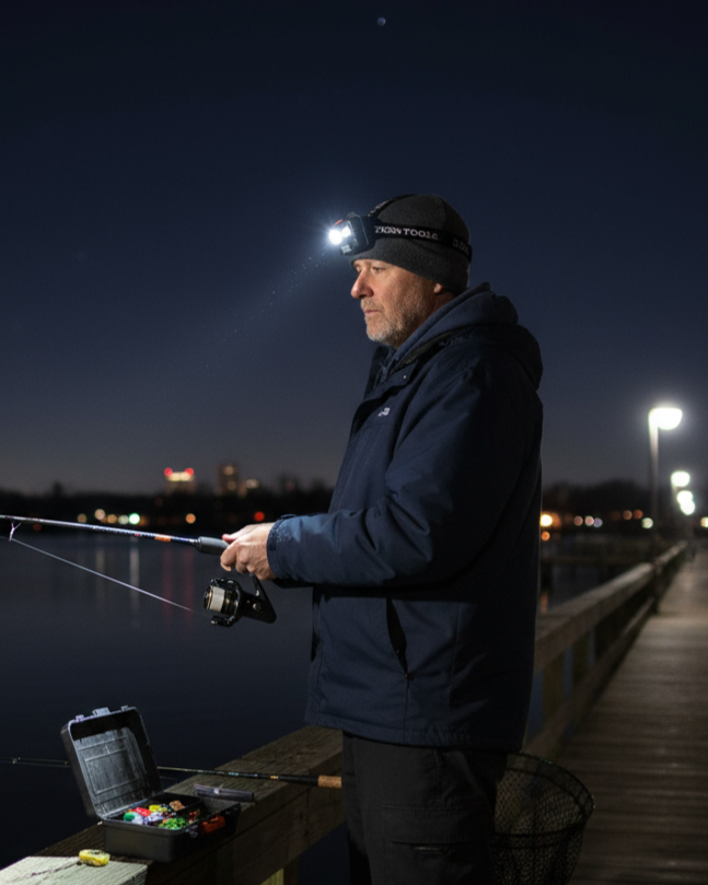Klein Tools fishing pliers (A-OFP000) and fishing braid scissors (A-OFS000) displayed side by side.