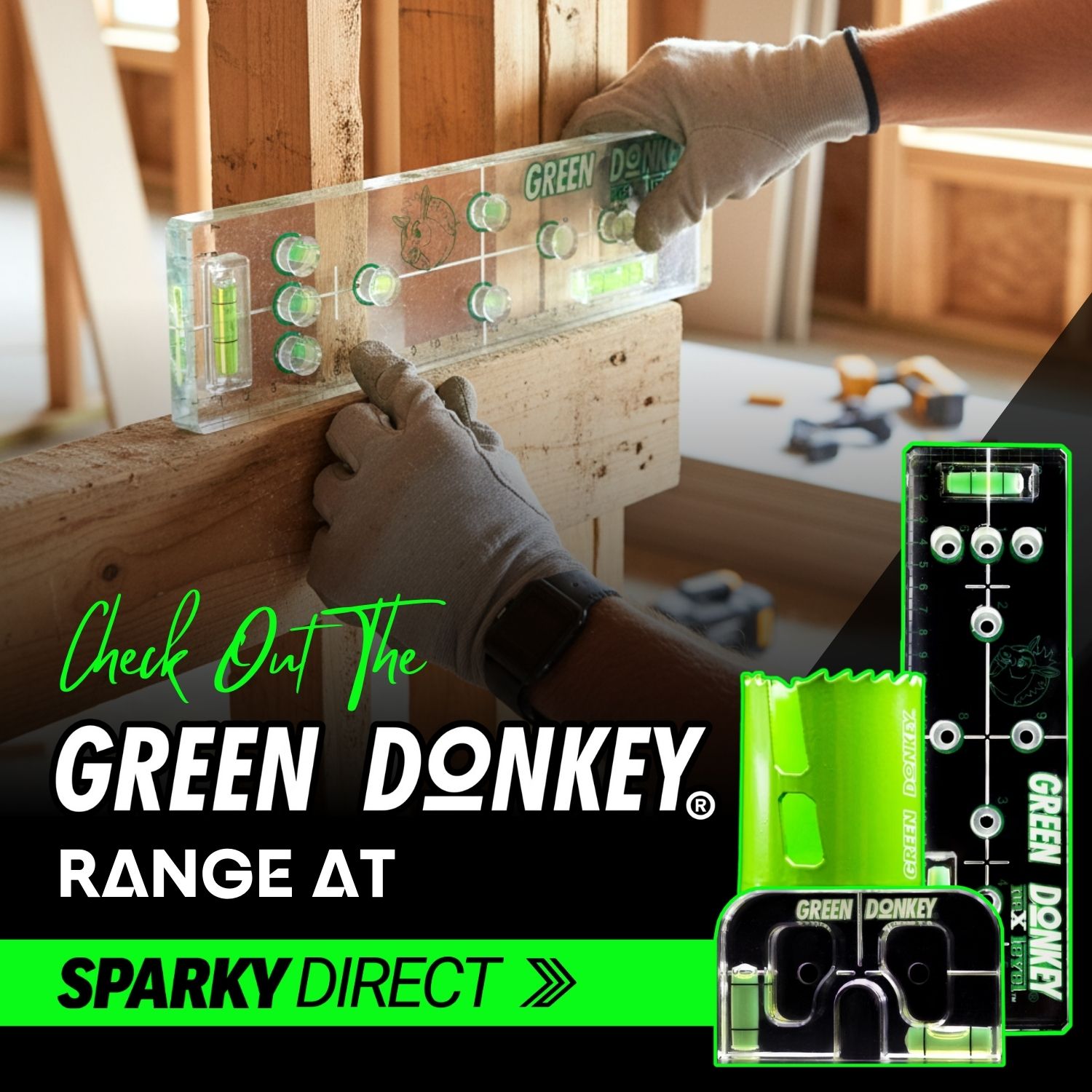 Click here to view the full Green Donkey product range at Sparky Direct.