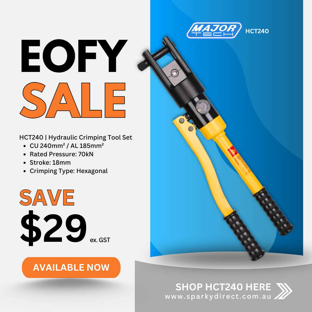 Click here for a hydraulic crimping tool set with hexagonal crimping and compact manual operation on sale.