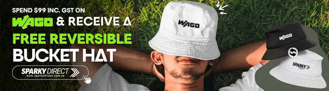 Click here to shop the Wago range. Spend $99 inc. GST on Wago products and get a free reversible bucket hat.