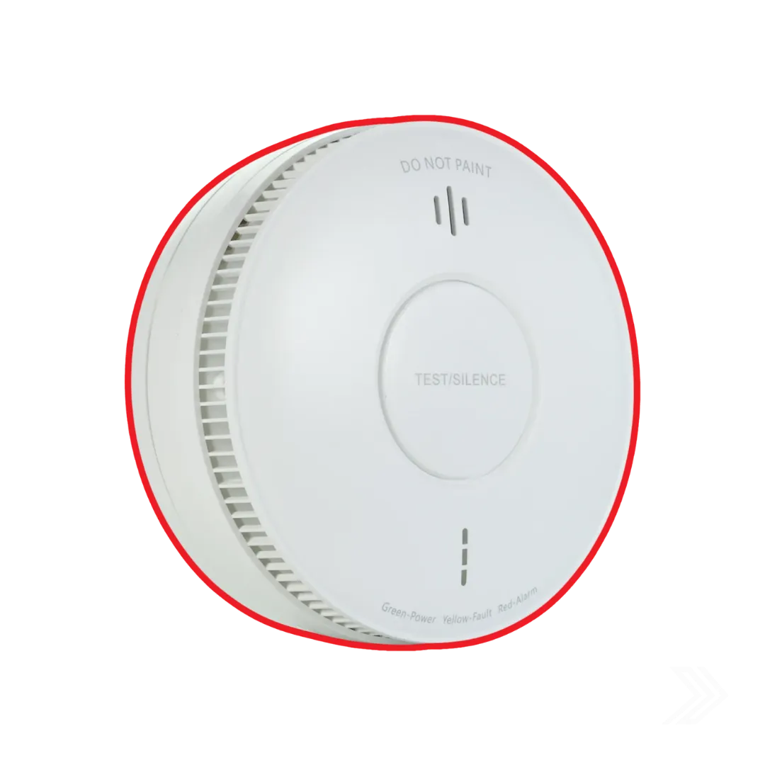 Click here to shop 240V Mains Smoke Alarm with 9V Backup