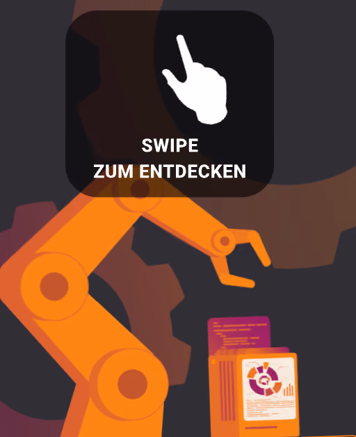 adlicious Interaktiver Banner zum Thema Touchpoints im Funnel mit Swipe-Aufforderung.