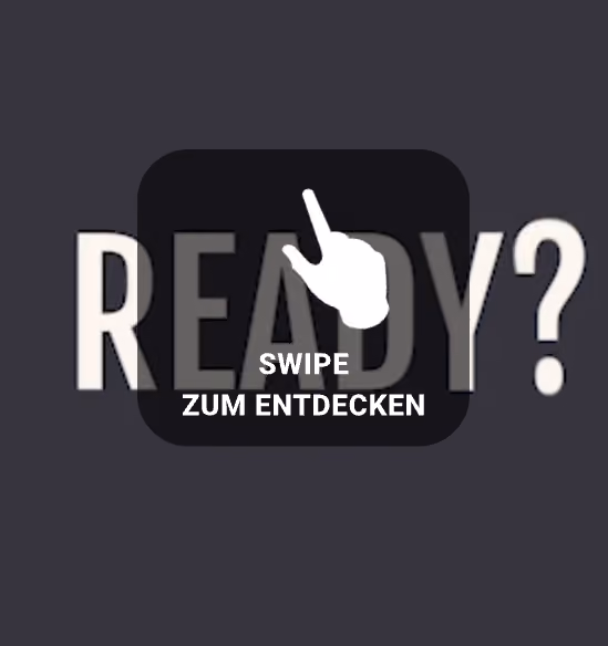 adlicious Interaktiver Werbebanner mit Swipe-Aufforderung.