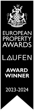 a black and white sign with white text