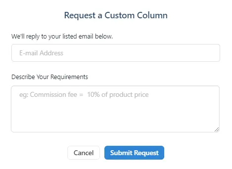 Request Shopify Custom Fields