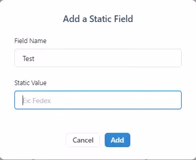 Add Static Shopify Data Field