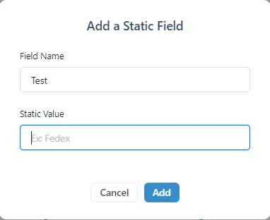 Add Static Shopify Data Field