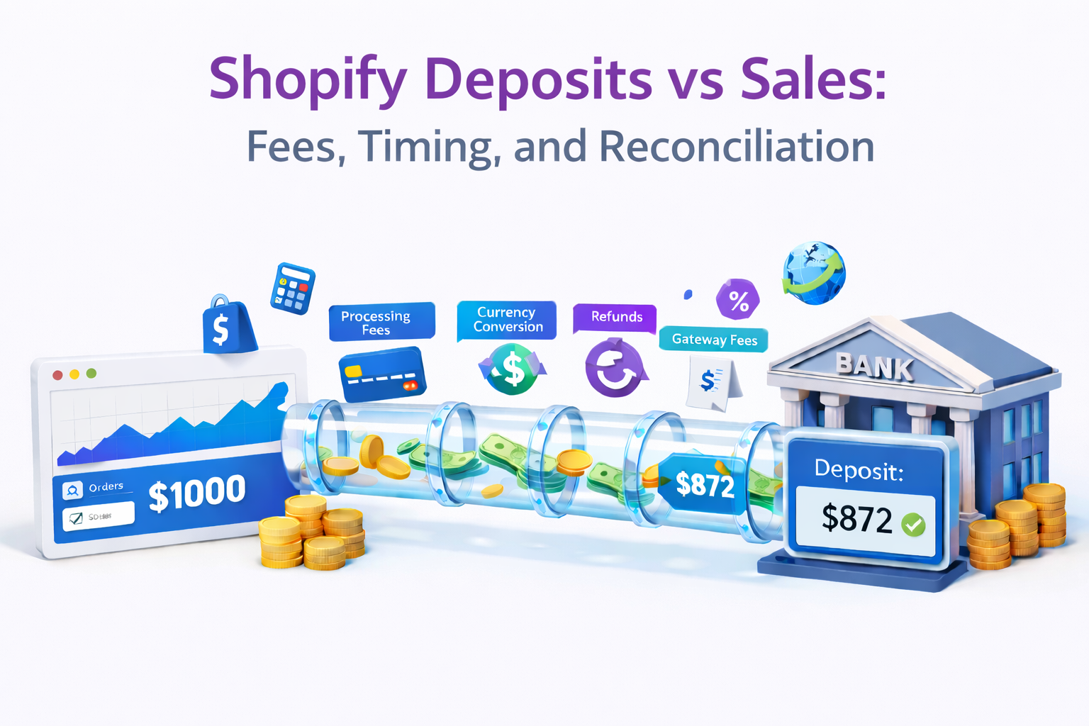 Shopify Deposits vs Sales: Fees, Timing, and Reconciliation