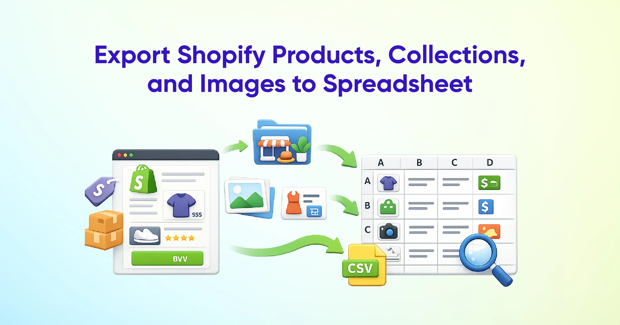 Export Shopify Products, Collections, and Images to Spreadsheet