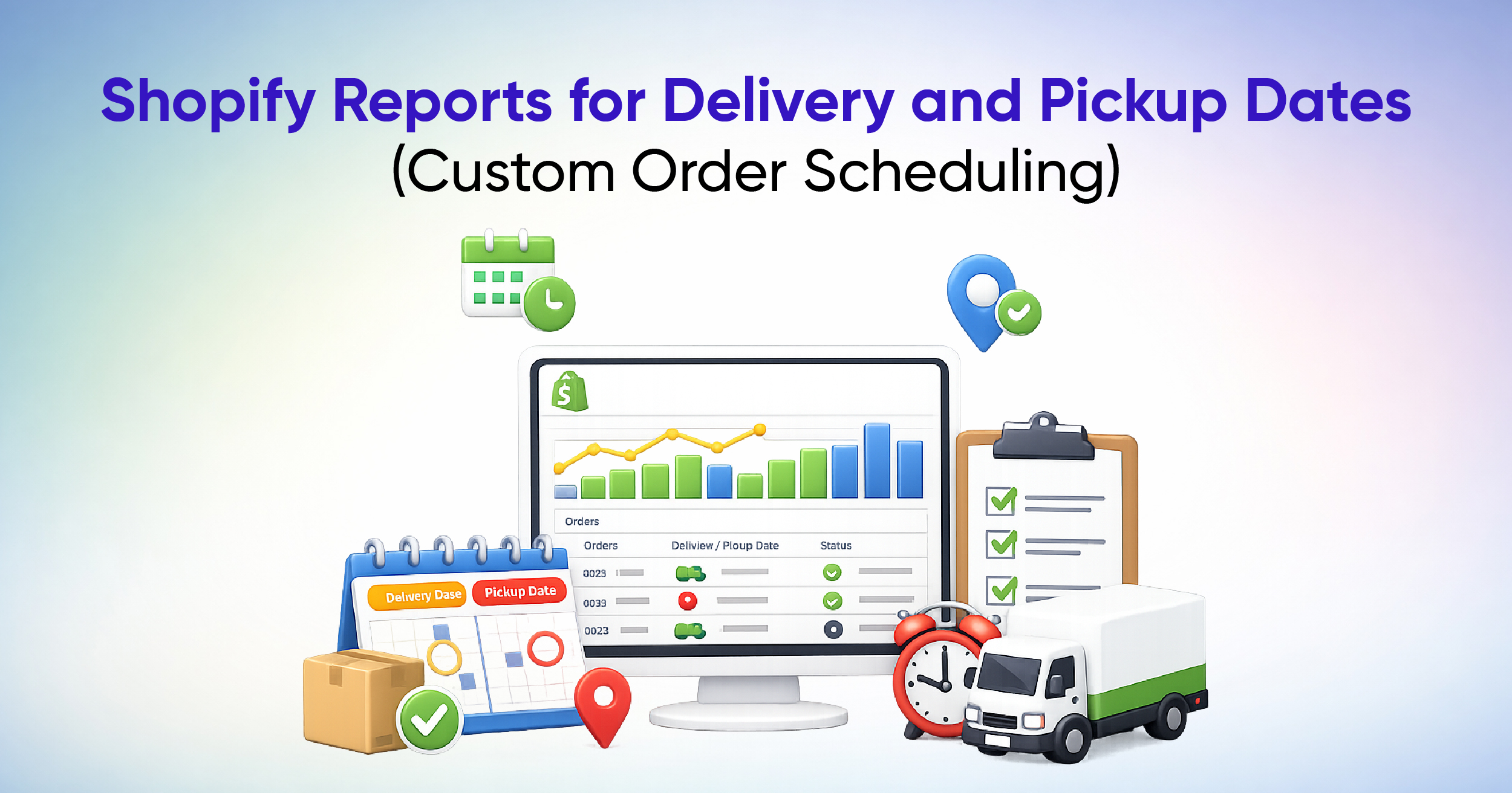 Shopify Reports for Delivery and Pickup Dates (Custom Order Scheduling)