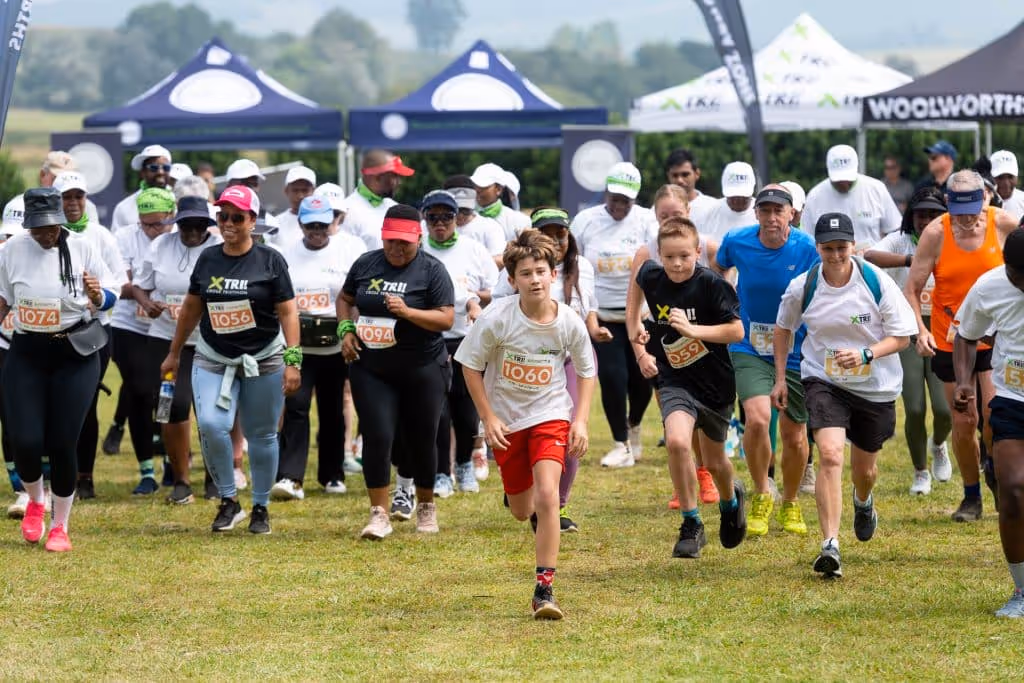 Runners Start The Trail Run At The Woolworths X Tri Off Road Triathlon In Karkloof