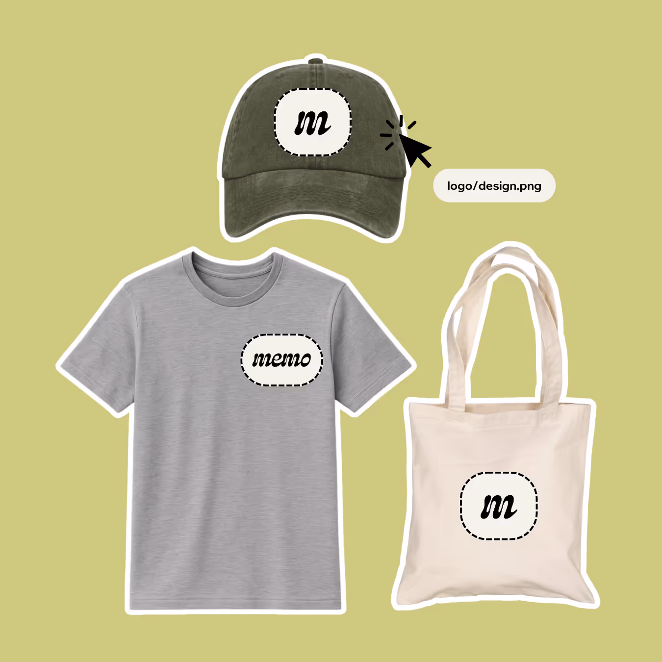 Example of custom branded merch