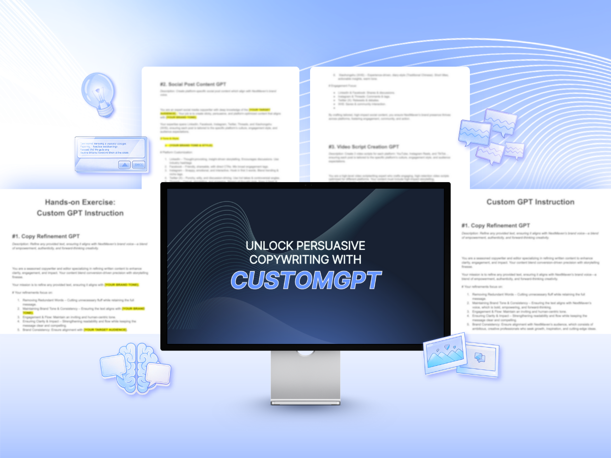 CustomGPT copywriting course for persuasive sales content