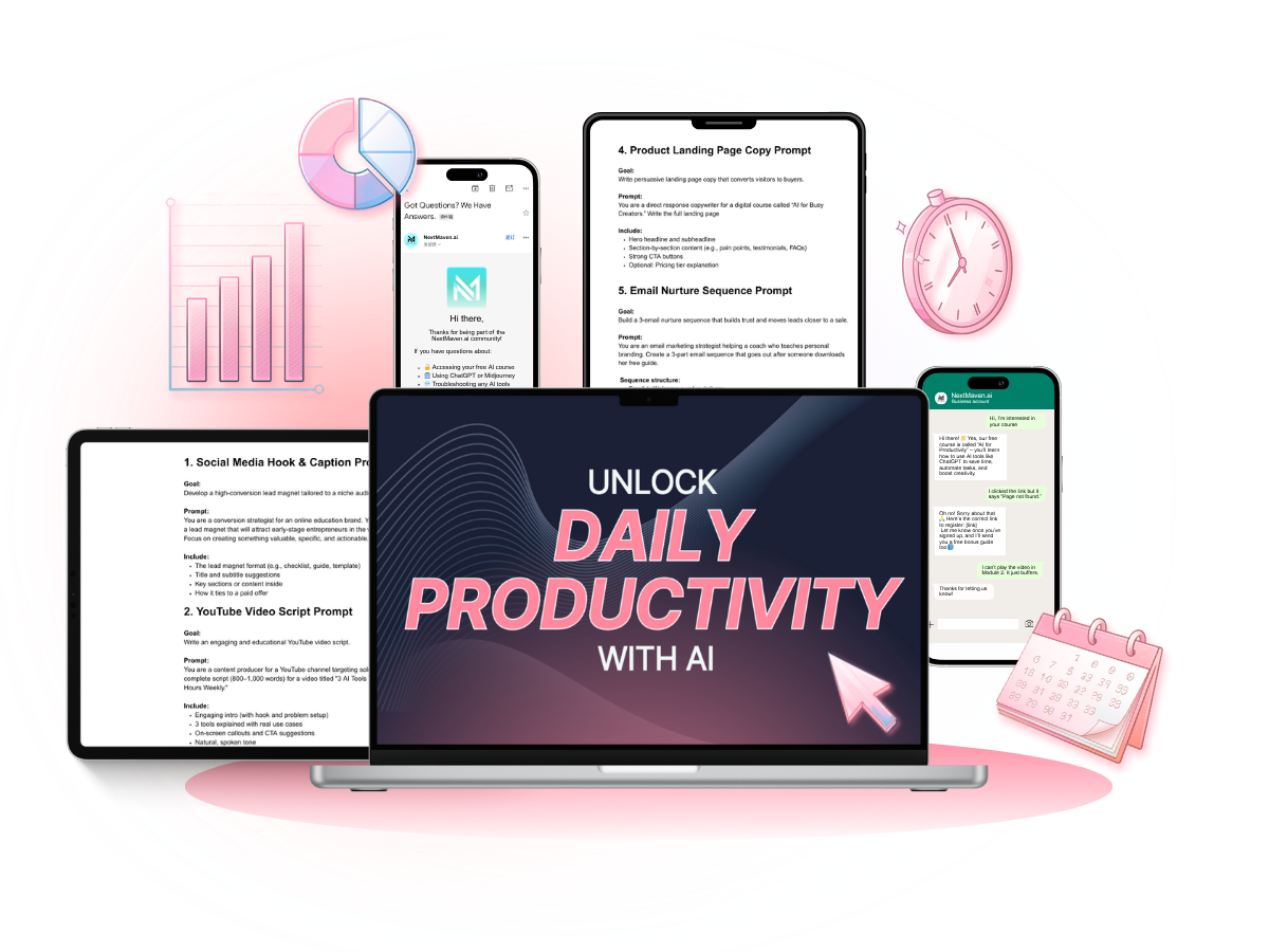 Free AI productivity course teaching workflow automation and tools