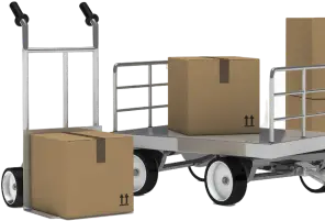 Optional vehicle add-ons including liftgate, dolly, and racks.