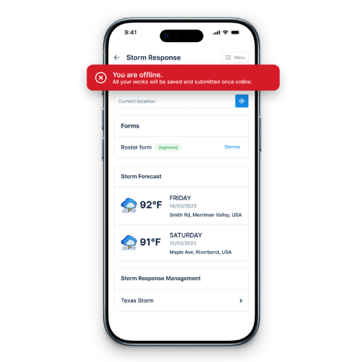 Offline functionality to eliminate any data loss