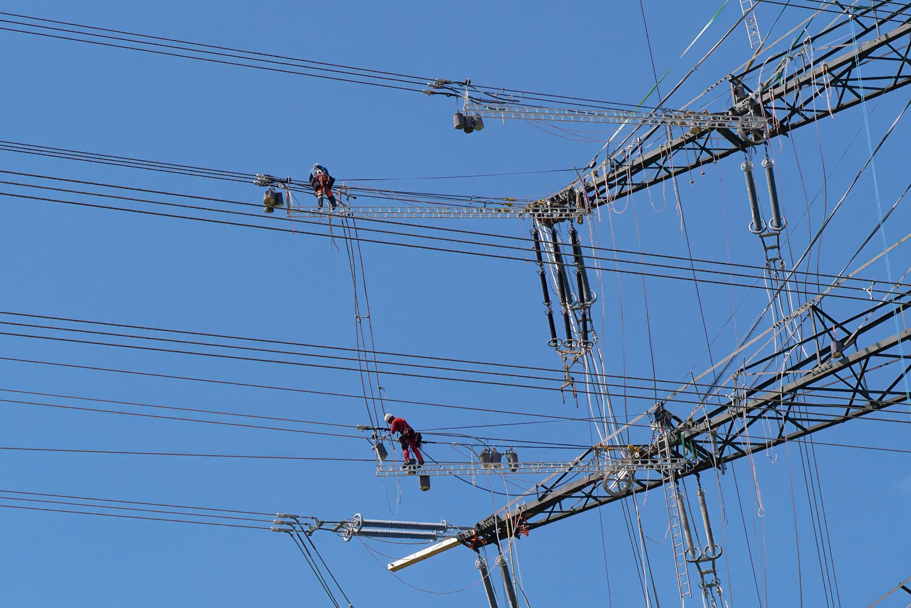 crew staging for storm restoration 