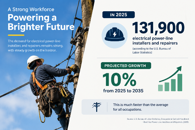 Statistics on Demand for Electric linemen 